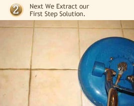 grout cleaning extract first step solution