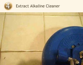 grout cleaning step 4 extract alkaline cleaner