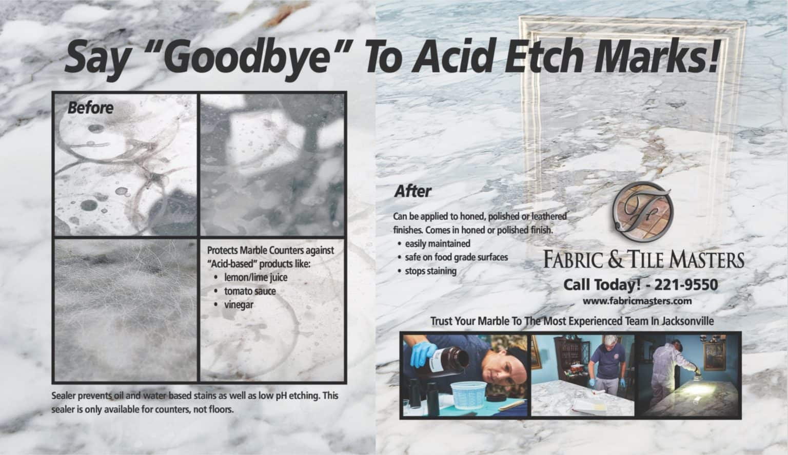 Marble Etching and Sealing Repair Jacksonville MORE AntiEtch Provider